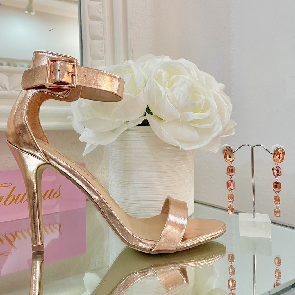 Gold rose 2024 high heels