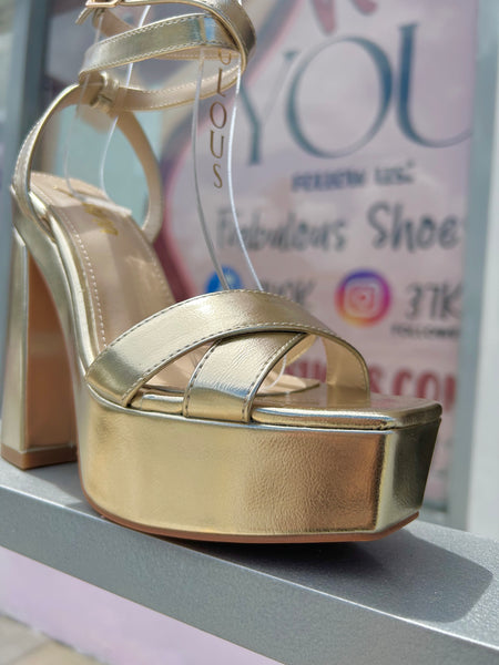 Gold Platform Heels