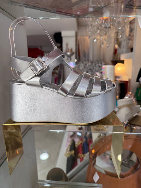 Silver Espadrilles