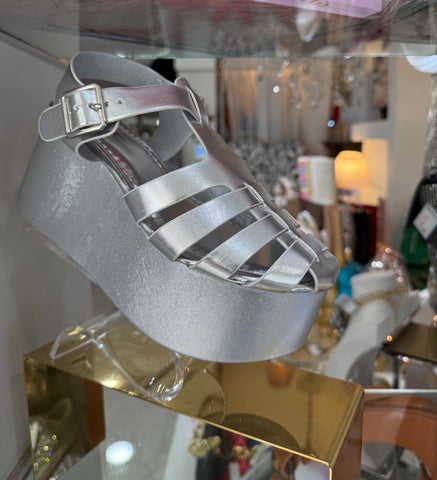Silver Espadrilles
