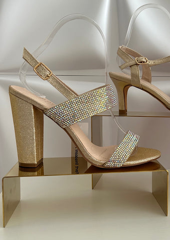 Gold Tornasol Heels