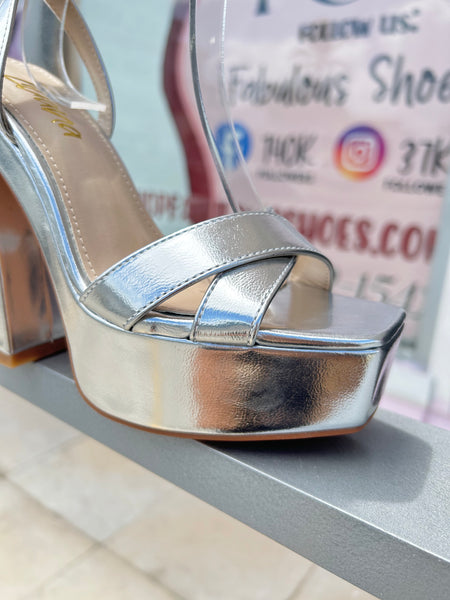 Silver Platform Heels