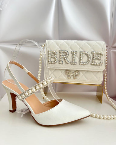 Pearl White Bride Heels