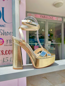 Gold Platform Heels