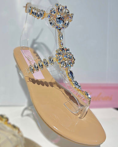 Diamond Nude Sandals