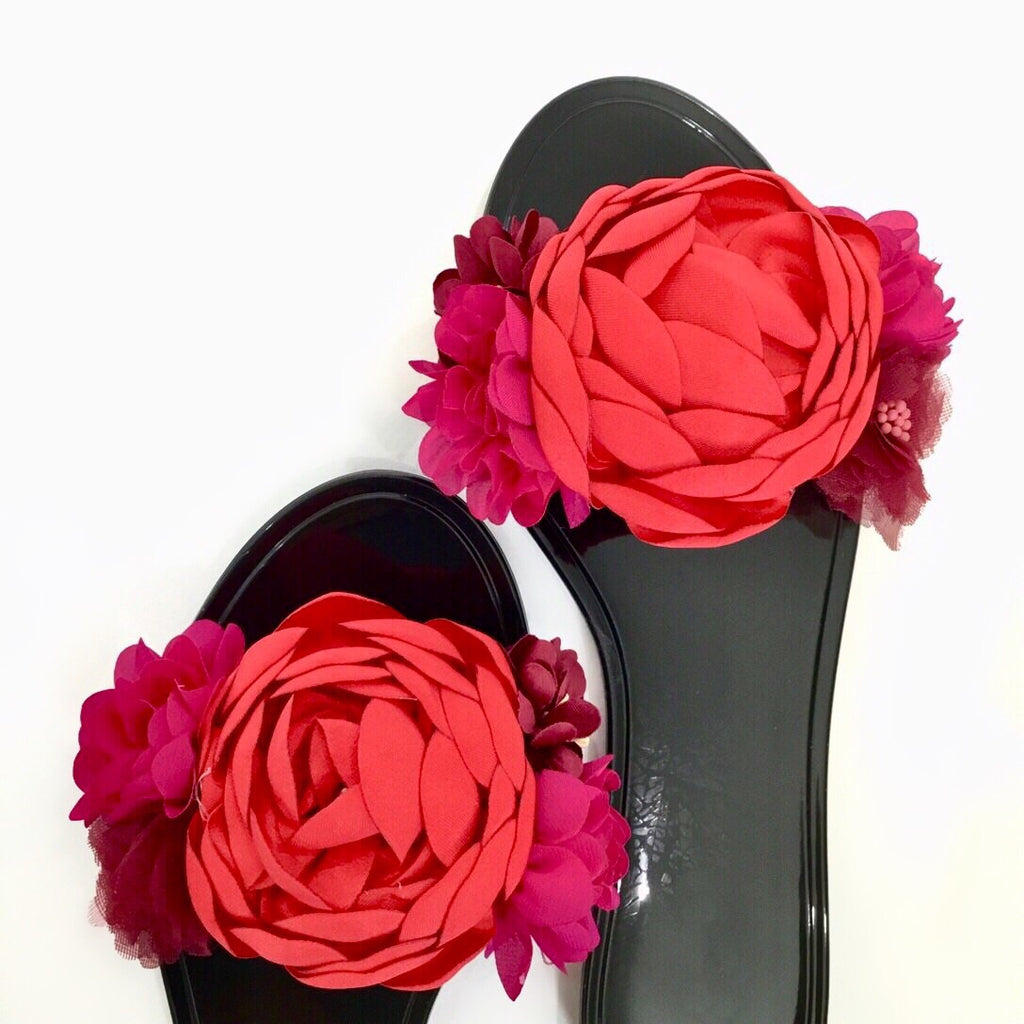 Jelly best sale flower sandals