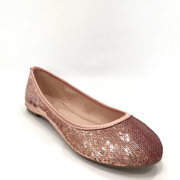 Sparkly Rose Gold Ballerinas