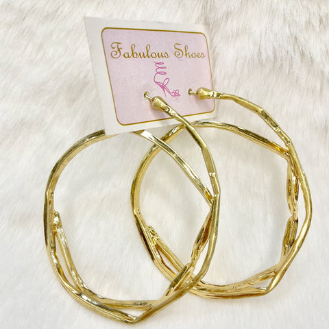 Gold Hoops Earrings