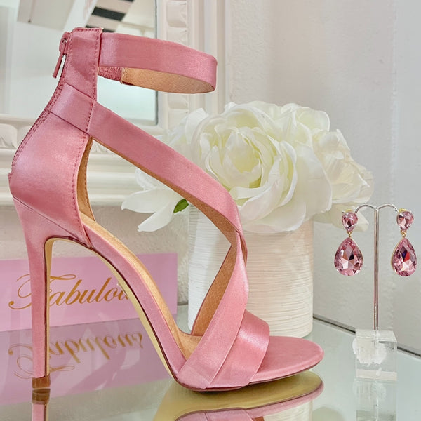 Dusky pink heeled shoes hotsell