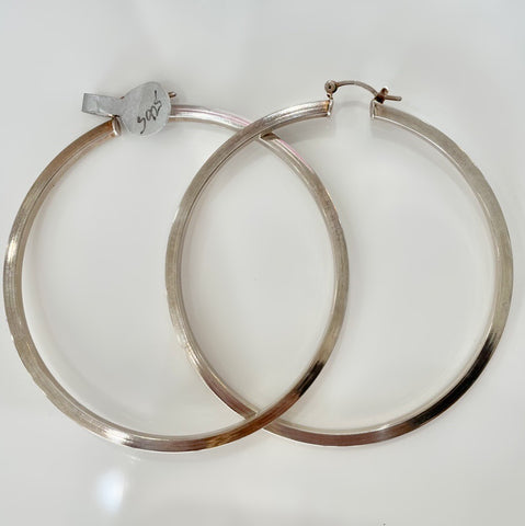 Chic Silver Hoops