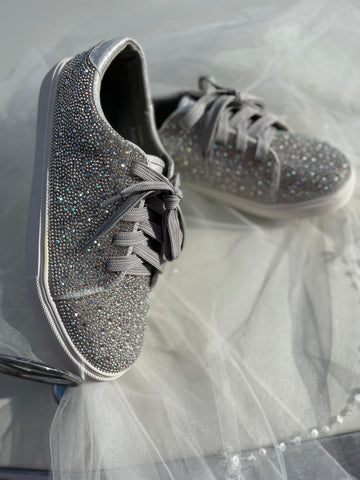 Silver Sparkly Sneakers