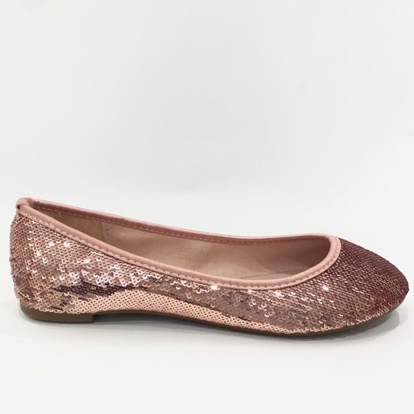 Sparkly Rose Gold Ballerinas