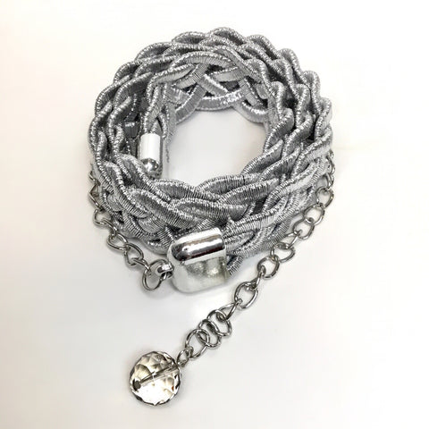 Silver Braided Belt