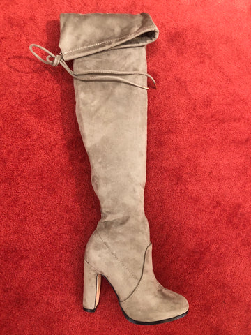 High Knee Khaki Boots